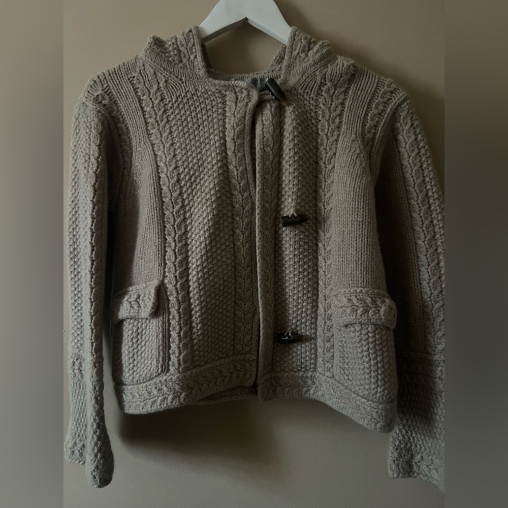 Max Mara Hooded Cardigan flare Hooded Knit Toggle sweater scandi chic ssense co - Picture 8 of 16